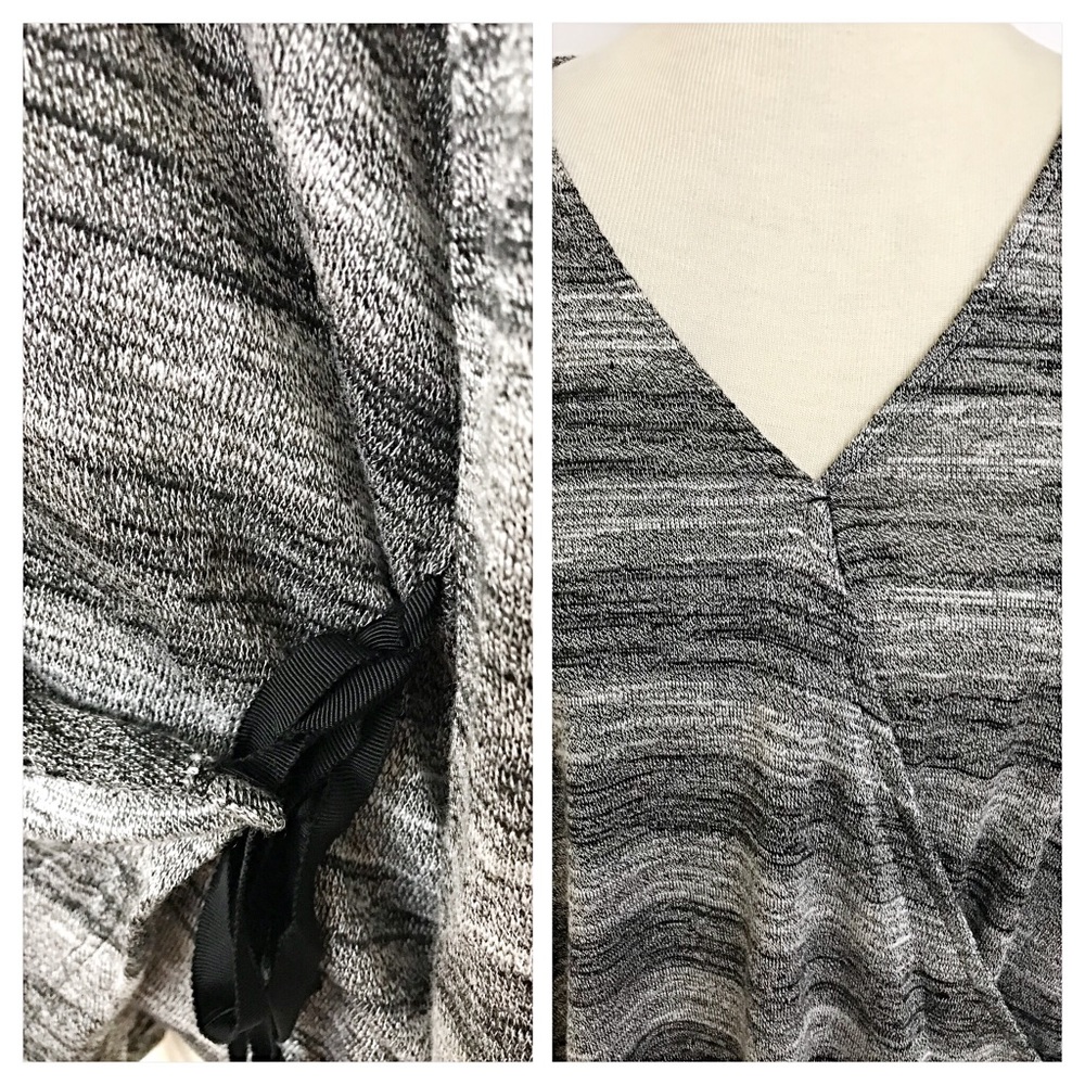 Gorgeous V-Neck Wraparound Tunic Top Medium - Picture 7 of 8